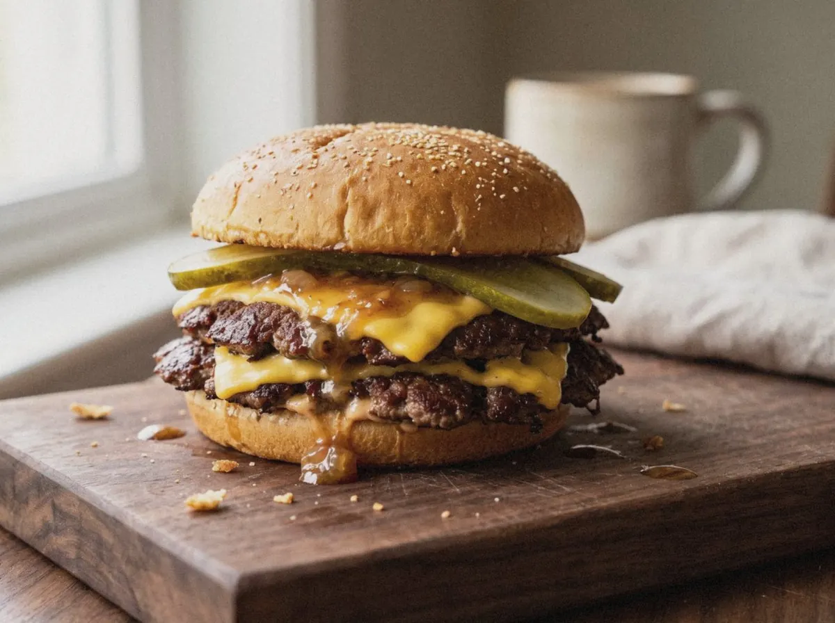 AI illustration of this burger, made from its recipe description