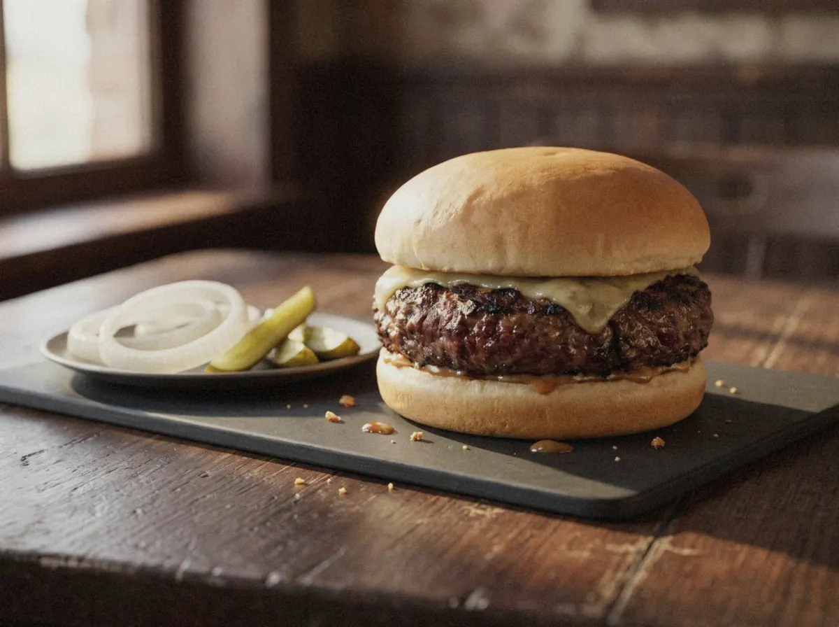 AI illustration of this burger, made from its recipe description