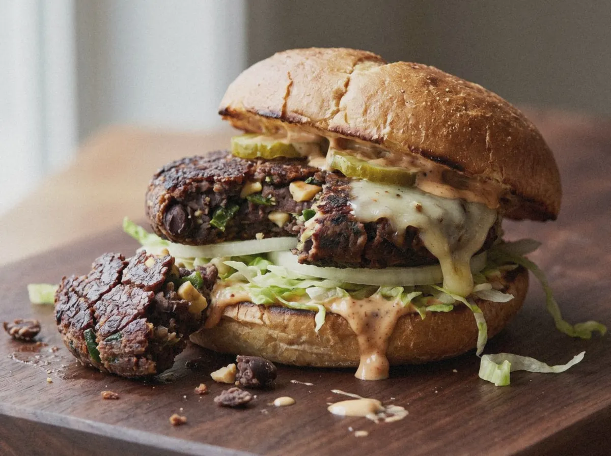AI illustration of this burger, made from its recipe description